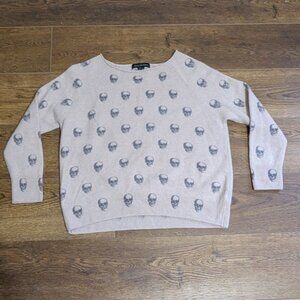 Skull Cashmere Blush Sweater Size Large